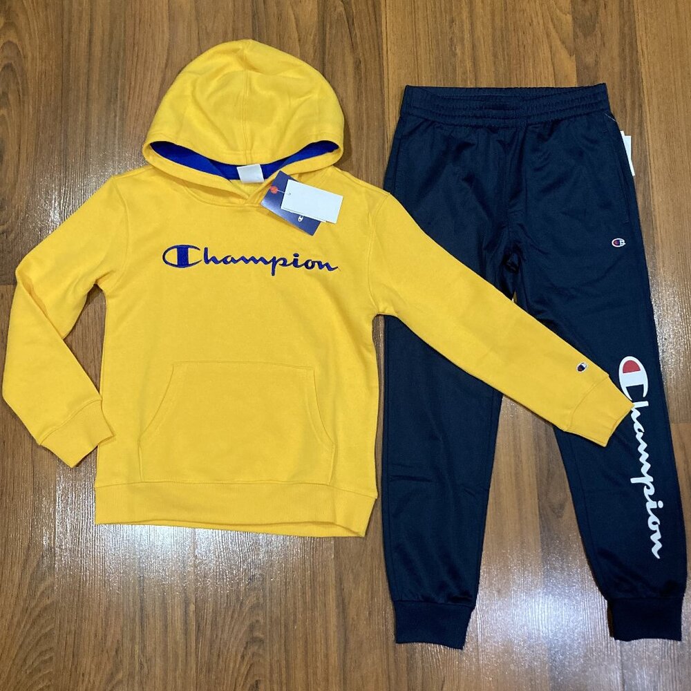 Champion Youth Boys Hoodie Pants Tracksuit Set Size 8 (S), 18/20 (XL) New